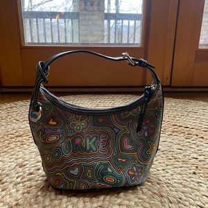 😍RARE Vintage Y2K Dooney & Bourke Pebble Leather Neon Duck Mini Shoulder Bag